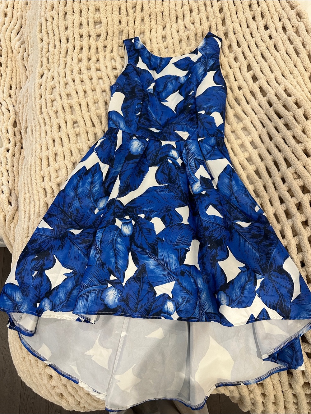 Eleanor Blue Floral Fit & Flare Dress - Women's — image 6 of 8